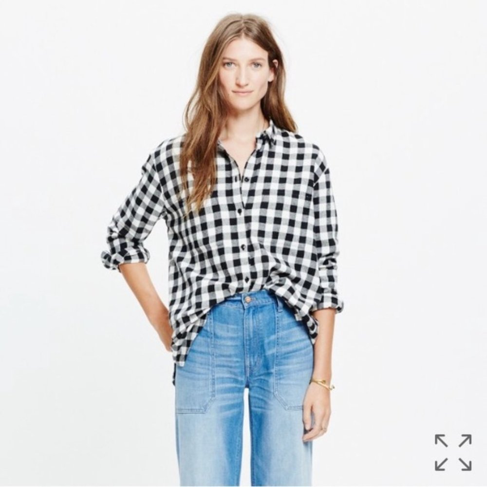 Madewell Oversized Boyshirt in Buffalo Check - Picture 3 of 13